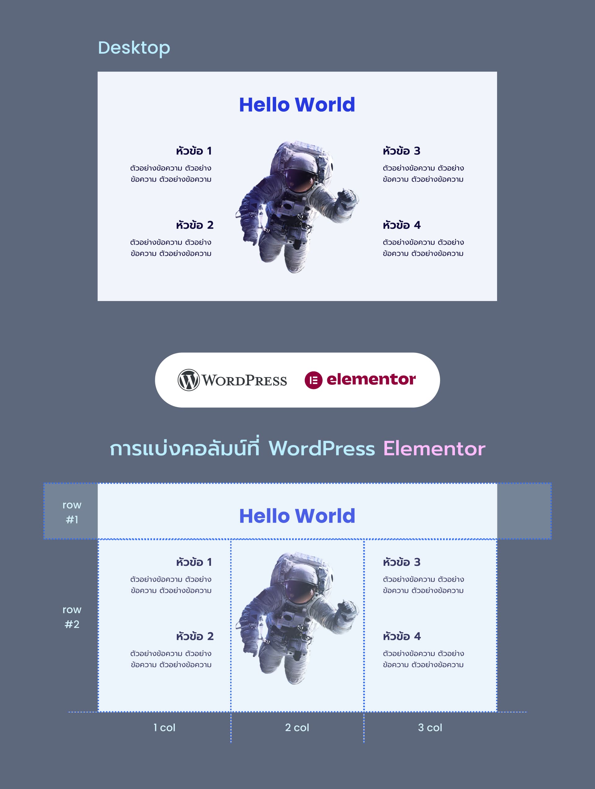 Portfolios UI Block Features - center image with product benefit list by Kanchita Varitthinanon 02